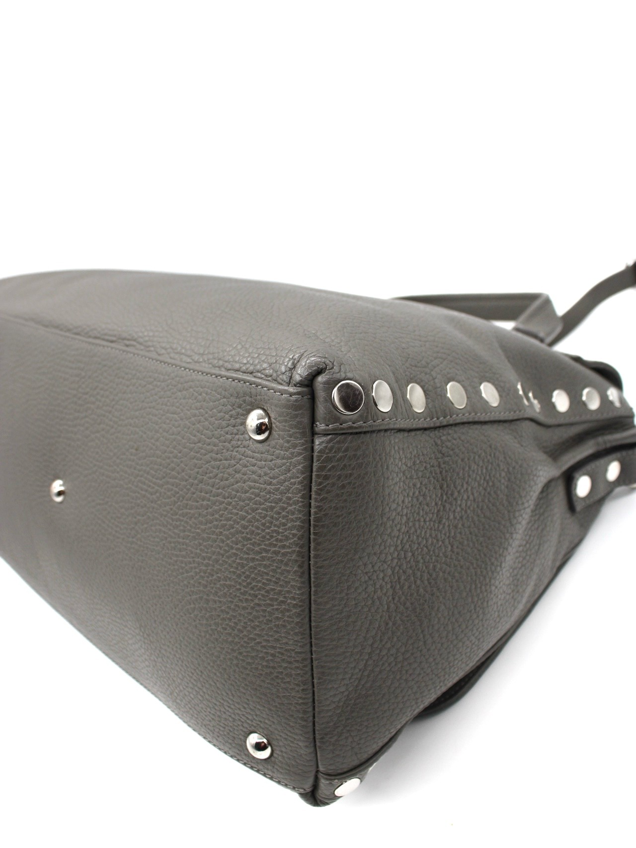 Borsa Zanellato Postina M in Pelle Grigia thumb