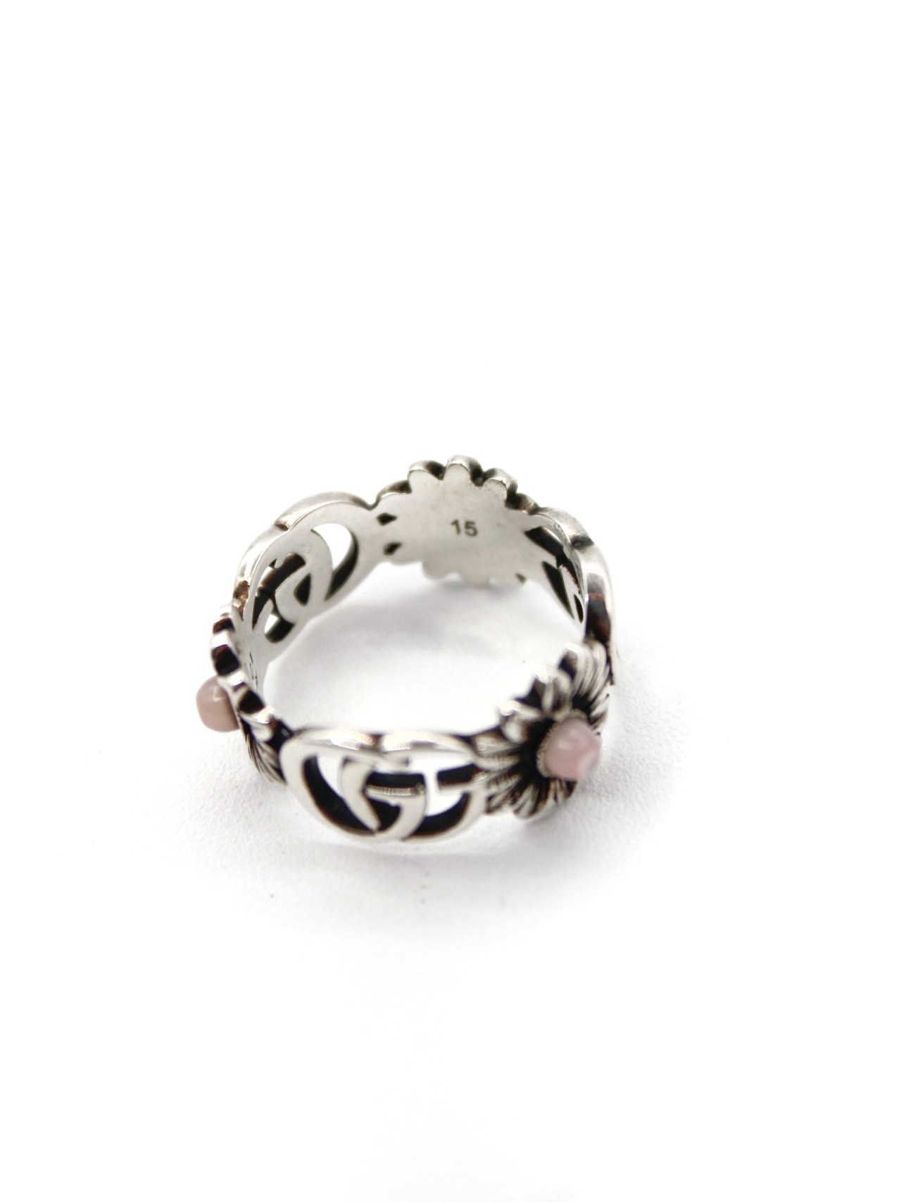 Anello Gucci con madreperla e doppia G thumb