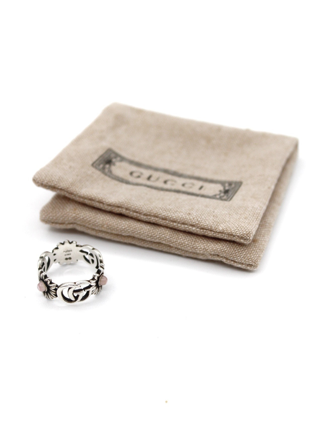 Anello Gucci con madreperla e doppia G thumb