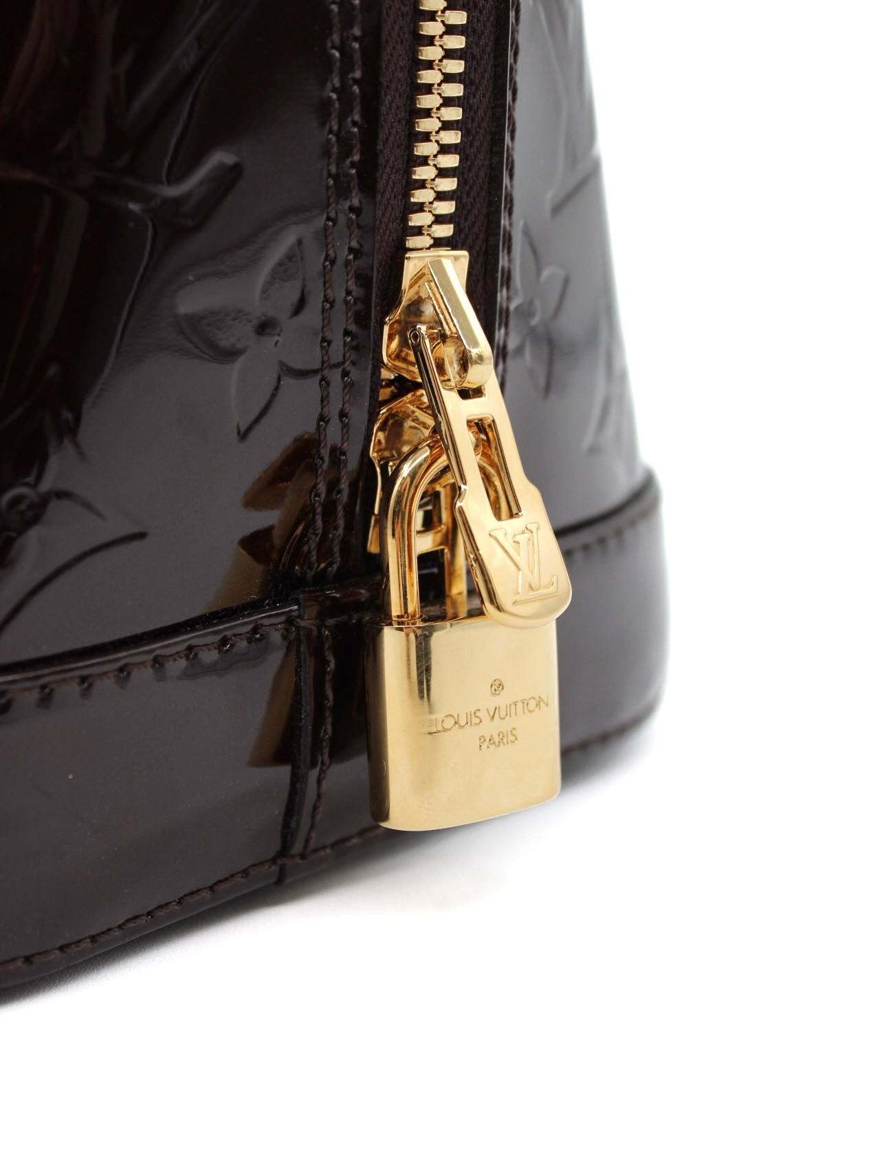 Borsa Louis Vuitton Alma PM in Vernis Amaranto thumb