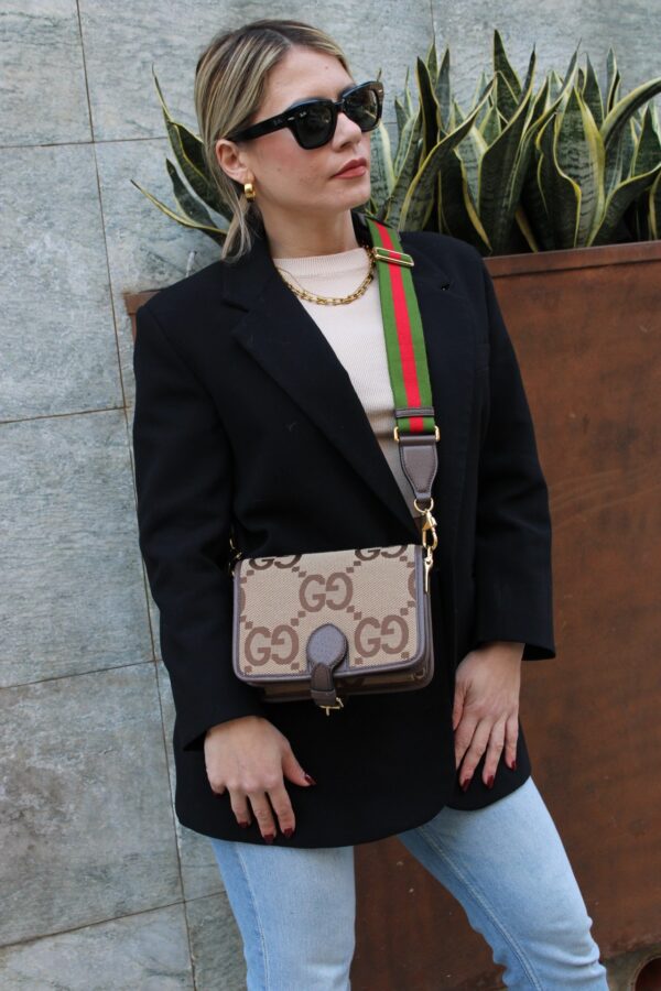 Tracolla Gucci Jumbo GG Canvas