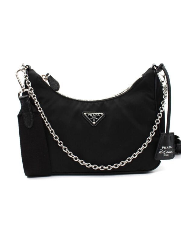 Borsa Prada Re-Edition 2005 in Tela Vela Nera