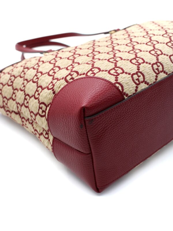 Gucci shopping in tessutto GG effetto paglia