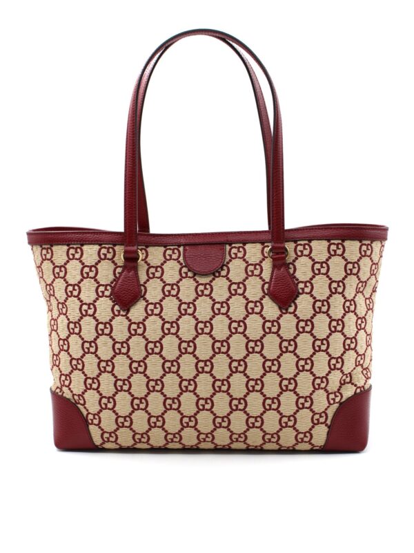 Gucci shopping in tessutto GG effetto paglia