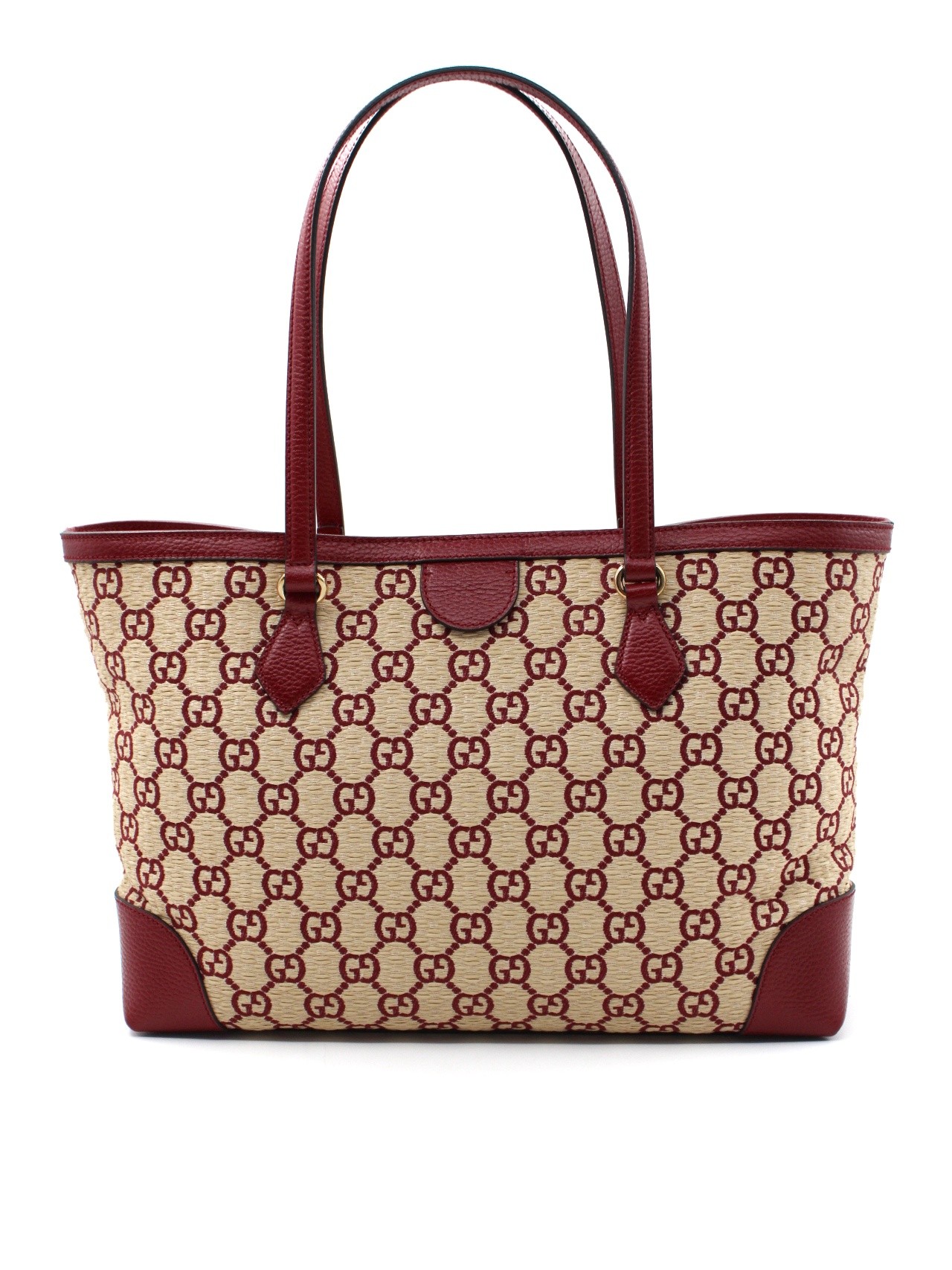 Gucci shopping in tessutto GG effetto paglia thumb