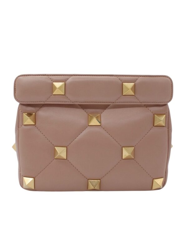 Borsa Valentino Roman Stud in Pelle Rosa Cipria