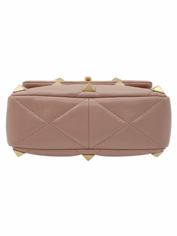 Borsa Valentino Roman Stud in Pelle Rosa Cipria