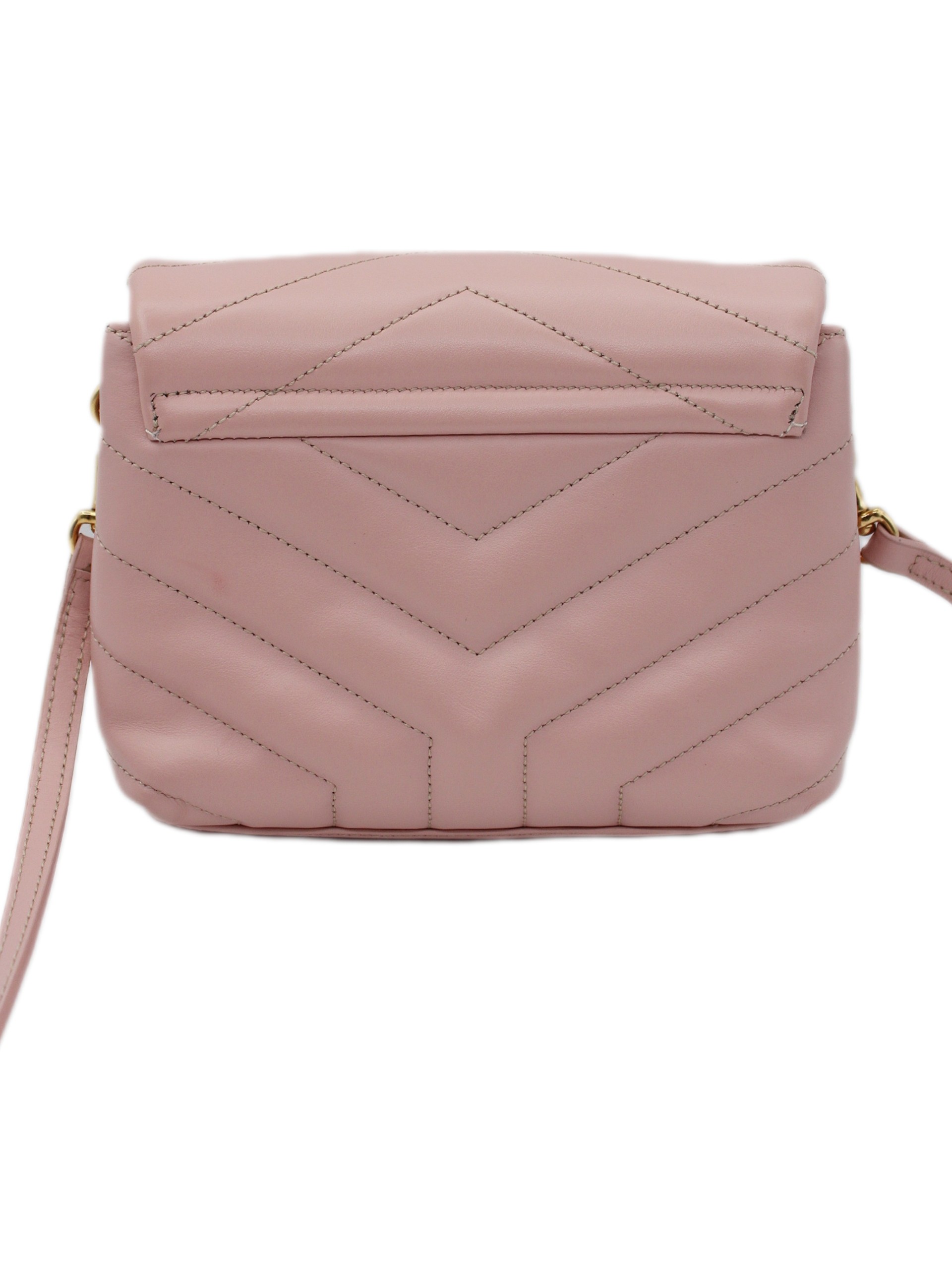 Borsa Saint Laurent LouLou Toy in pelle rosa thumb