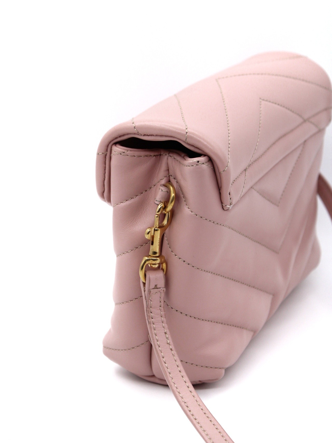 Borsa Saint Laurent LouLou Toy in pelle rosa thumb