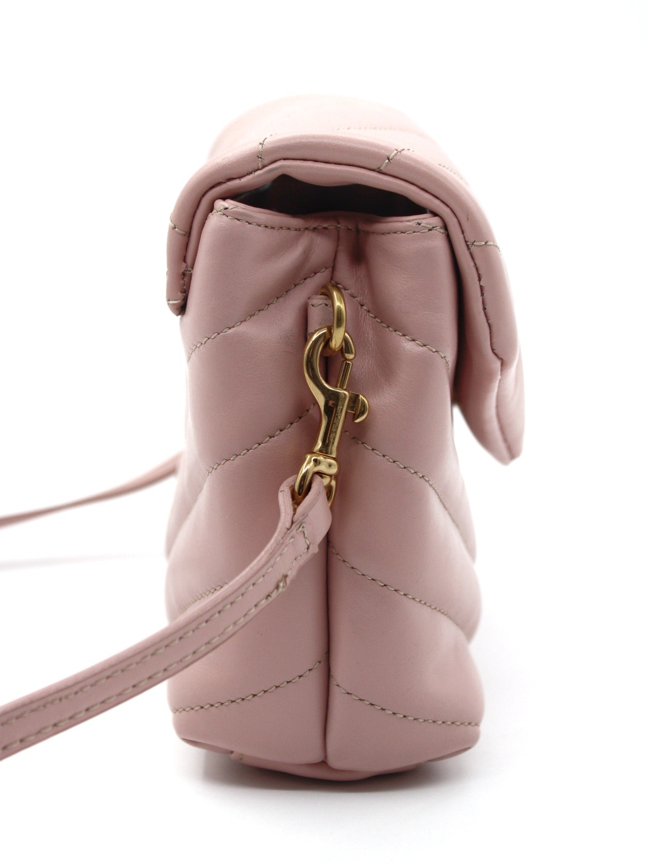 Borsa Saint Laurent LouLou Toy in pelle rosa thumb