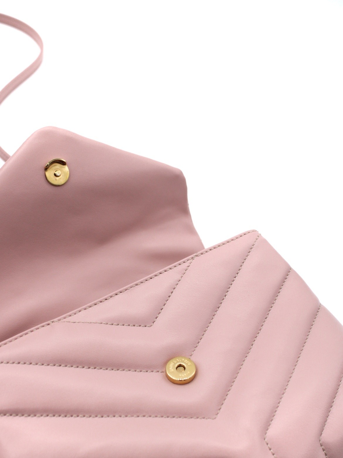 Borsa Saint Laurent LouLou Toy in pelle rosa thumb