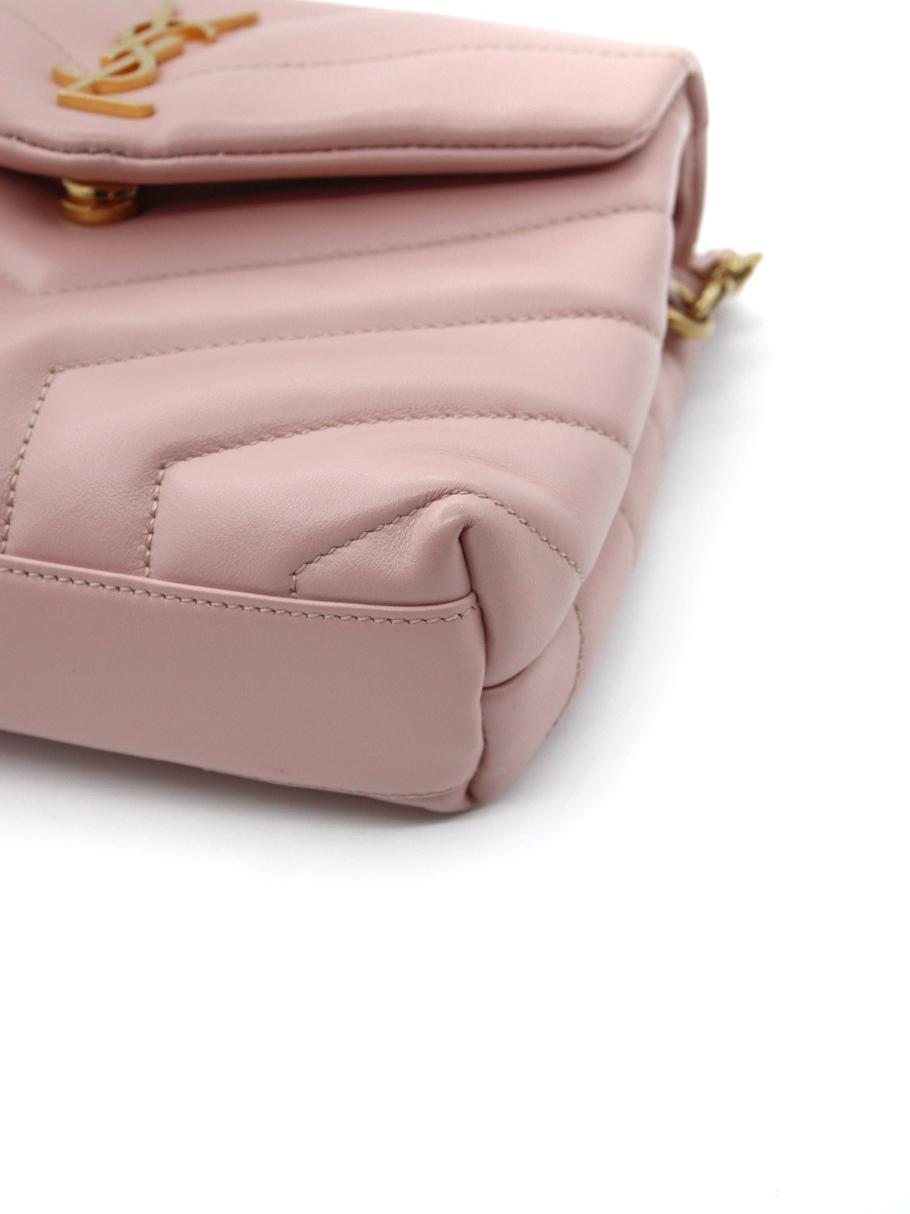Borsa Saint Laurent LouLou Toy in pelle rosa thumb