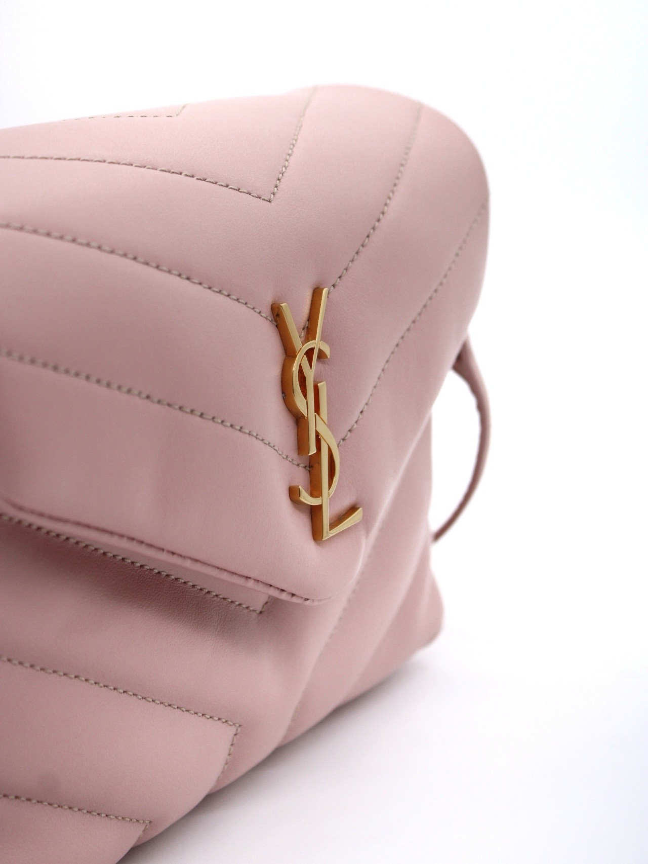 Borsa Saint Laurent LouLou Toy in pelle rosa thumb