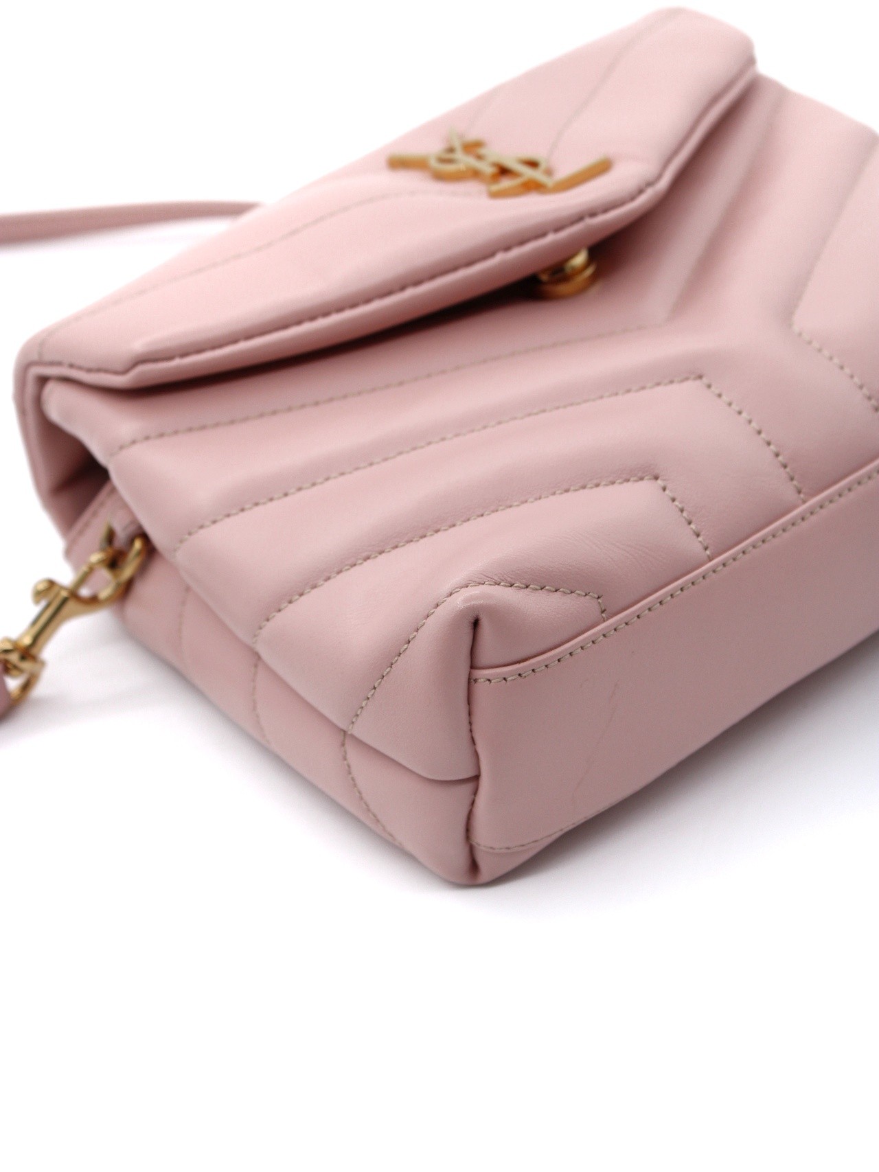 Borsa Saint Laurent LouLou Toy in pelle rosa thumb