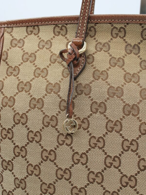 Shopper Gucci in tessuto GG e pelle