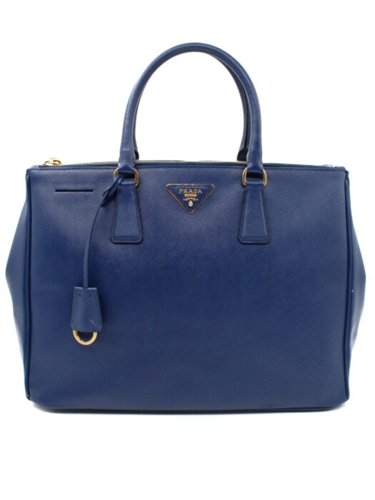 Borsa Prada Galleria in Pelle Saffiano Blu