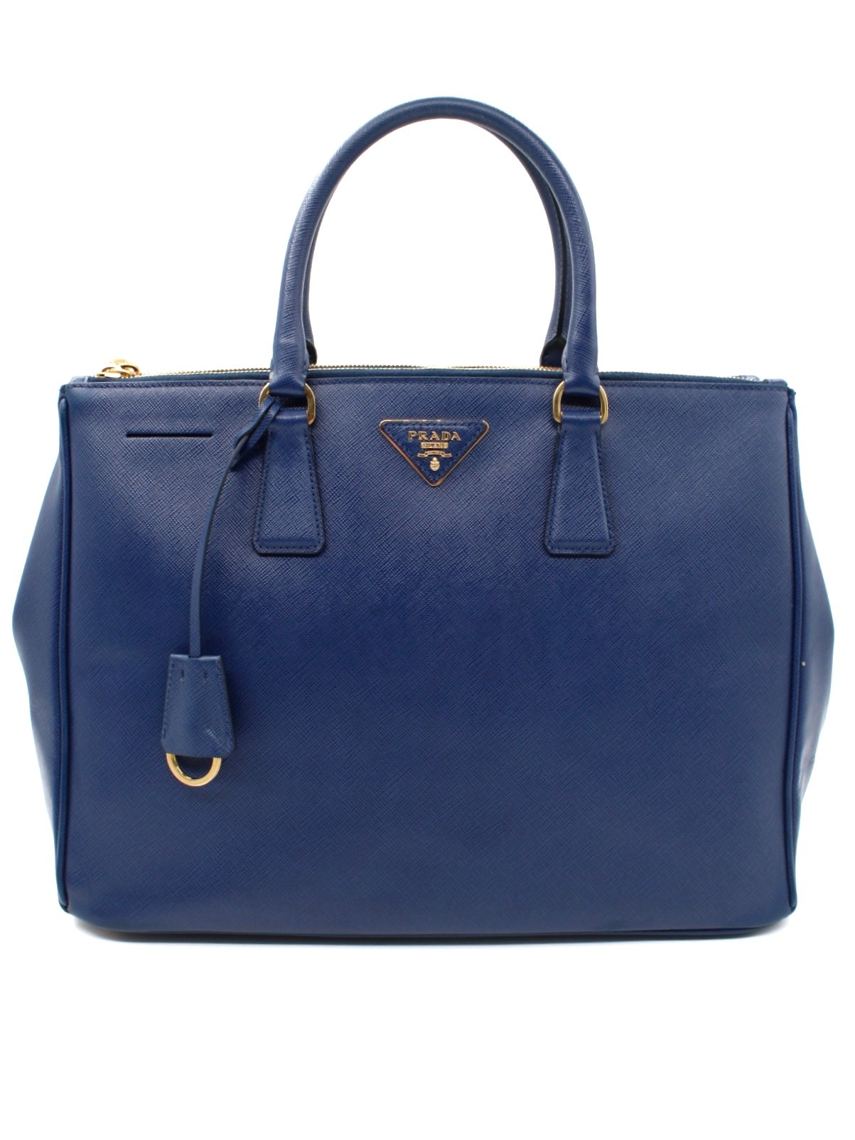 Borsa Prada Galleria in Pelle Saffiano Blu thumb