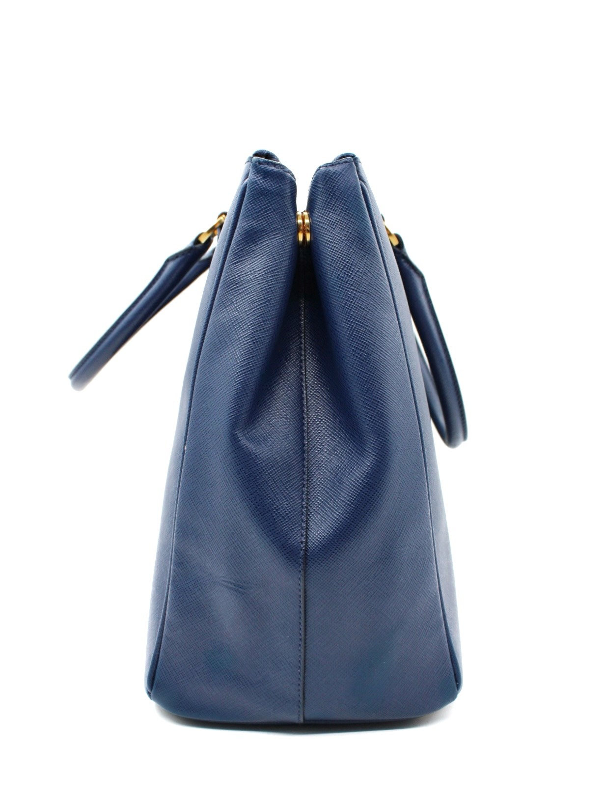 Borsa Prada Galleria in Pelle Saffiano Blu thumb