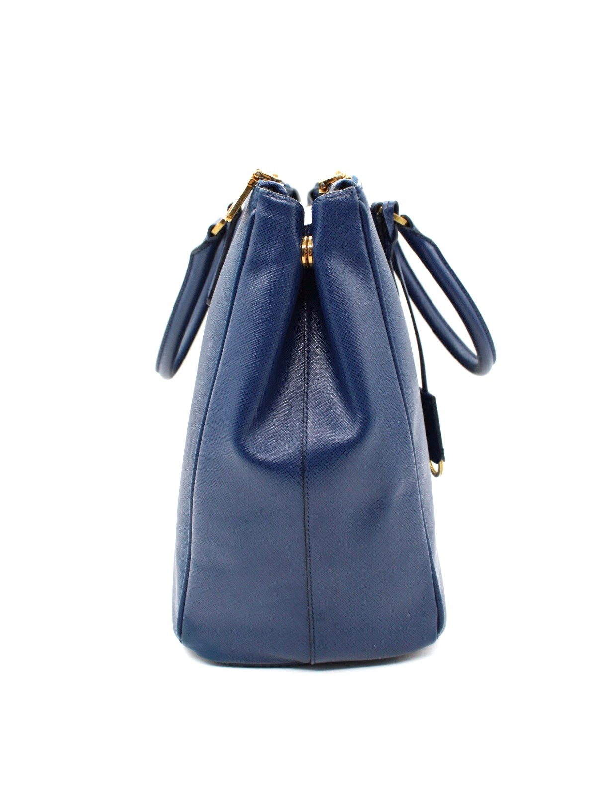 Borsa Prada Galleria in Pelle Saffiano Blu thumb