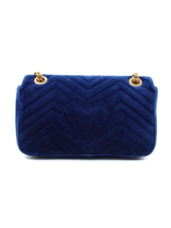 Borsa Gucci Marmont 26 Velvet Blu
