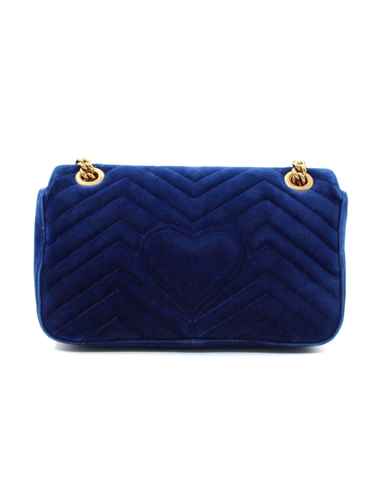 Borsa Gucci Marmont 26 Velvet Blu thumb
