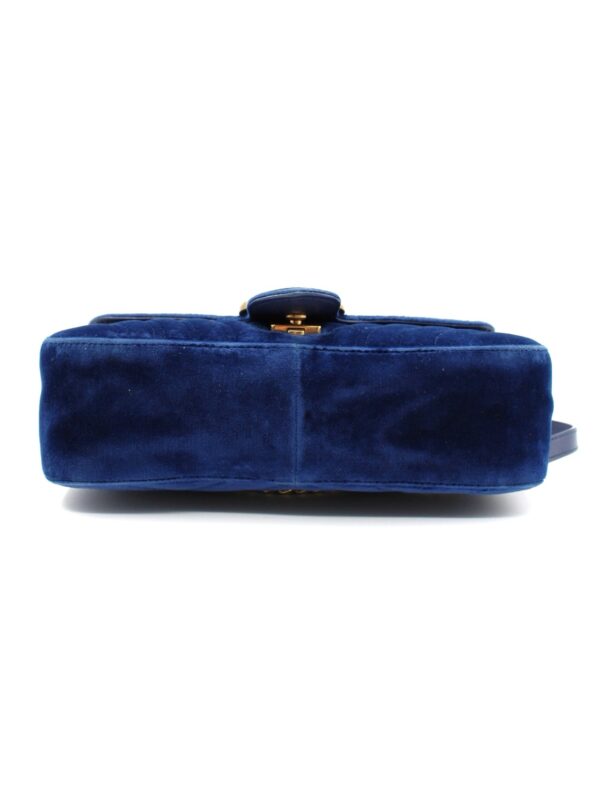 Borsa Gucci Marmont 26 Velvet Blu