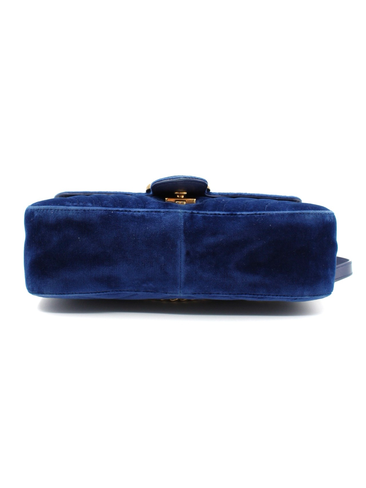 Borsa Gucci Marmont 26 Velvet Blu thumb
