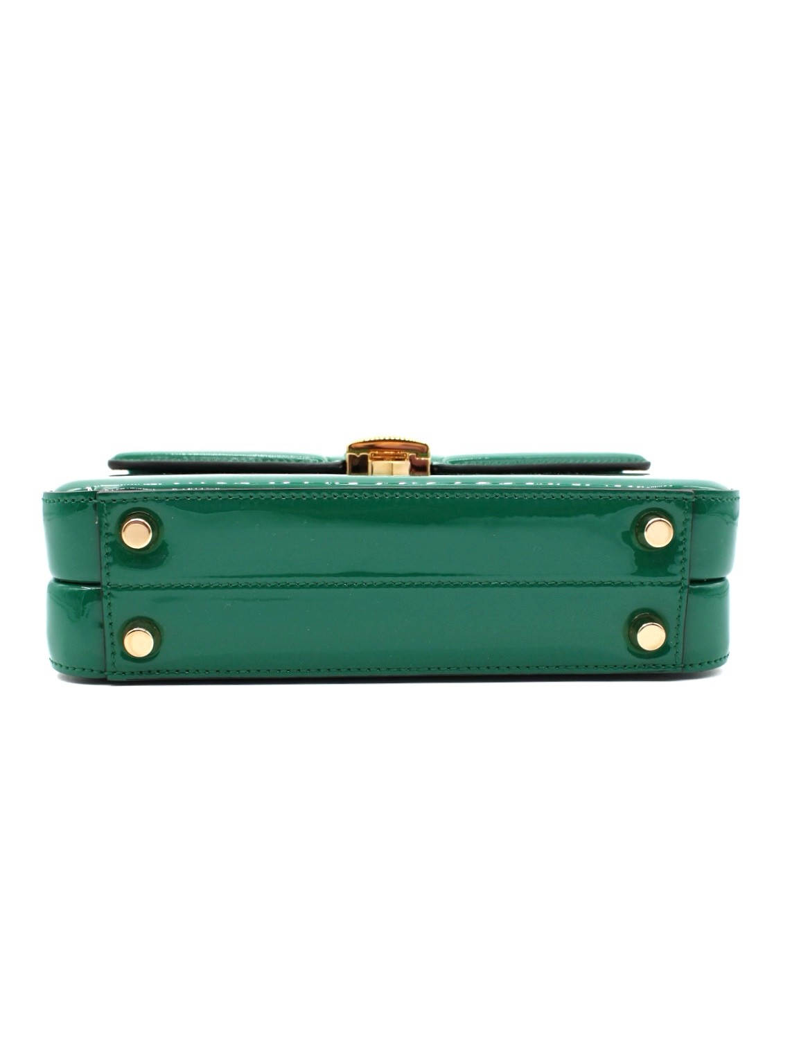 Borsa Gucci Sylvie 1969 in Vernice Verde thumb