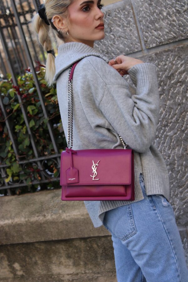 Borsa Saint Laurent Sunset Media Peonia