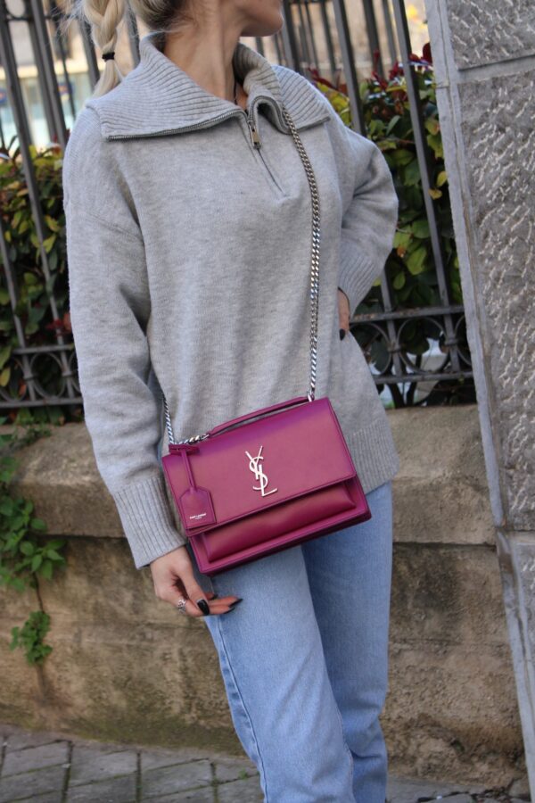 Borsa Saint Laurent Sunset Media Peonia