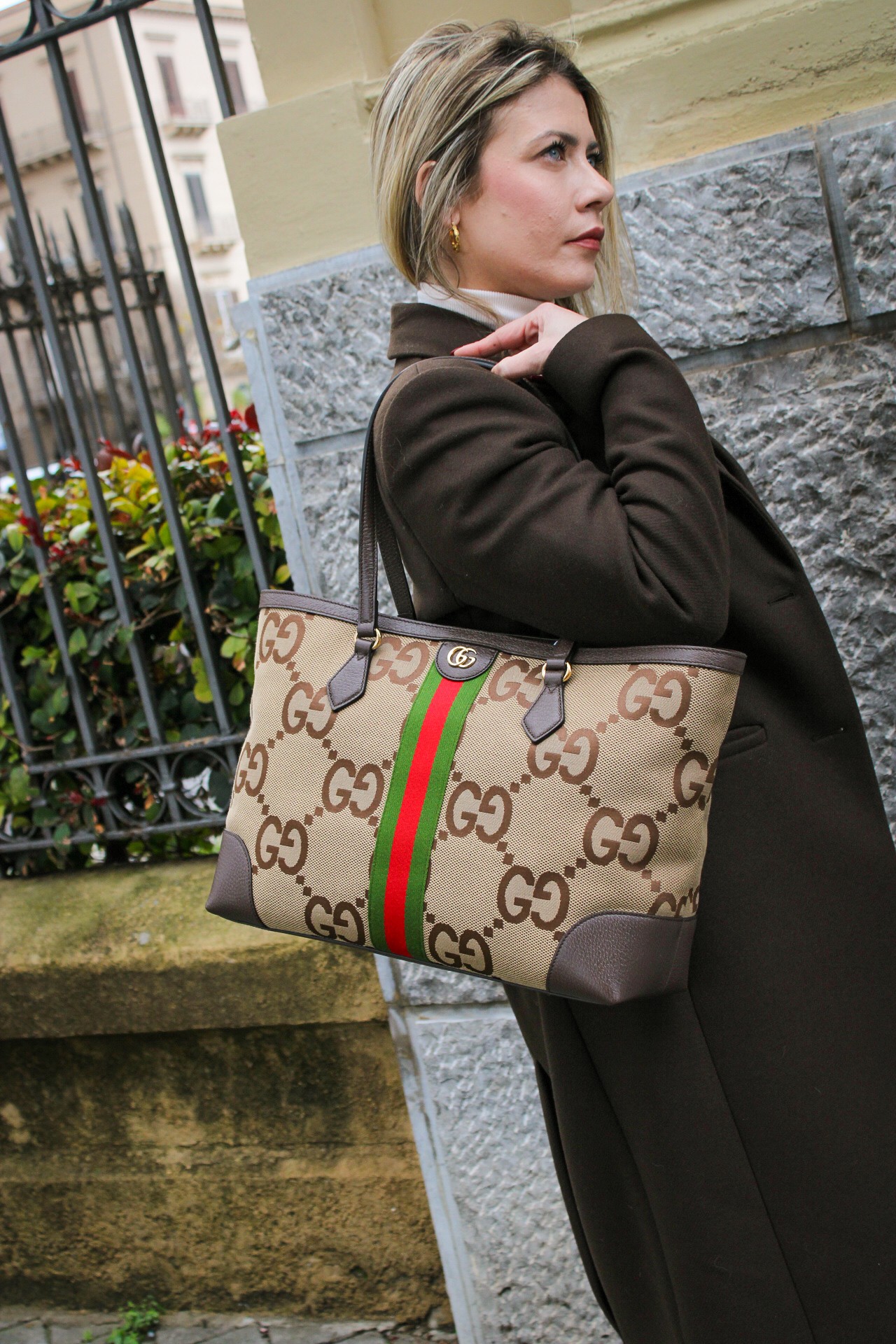 Shopper Gucci Ophidia in Tela Jumbo GG thumb