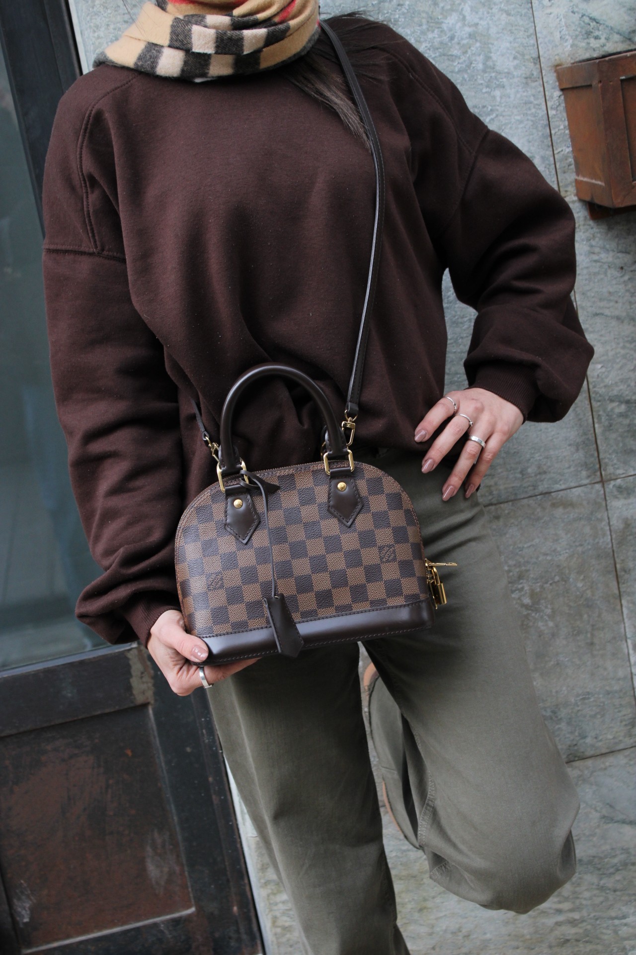 Borsa Louis Vuitton Alma BB Damier Ebene thumb