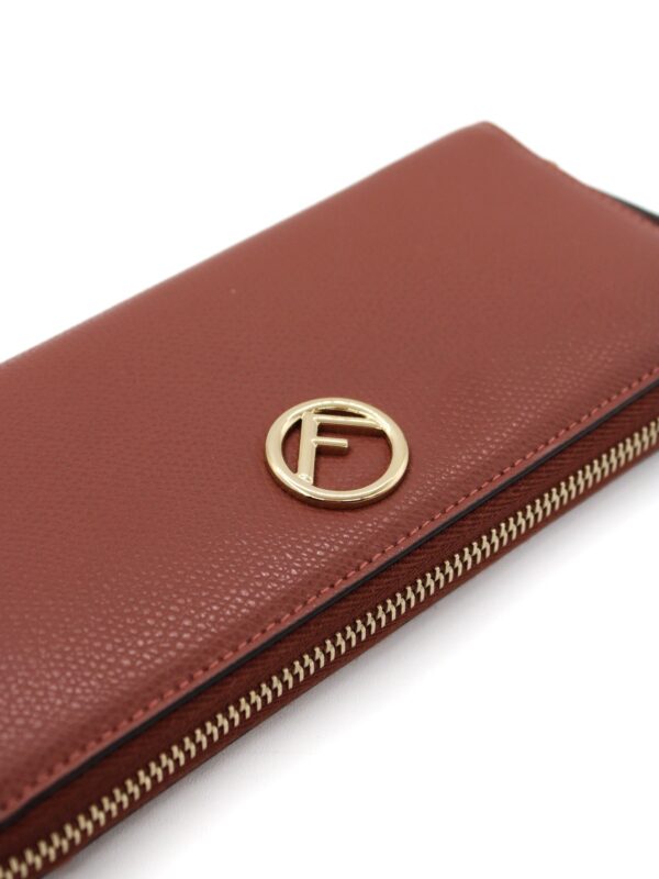 Portafoglio Fendi F in pelle marrone