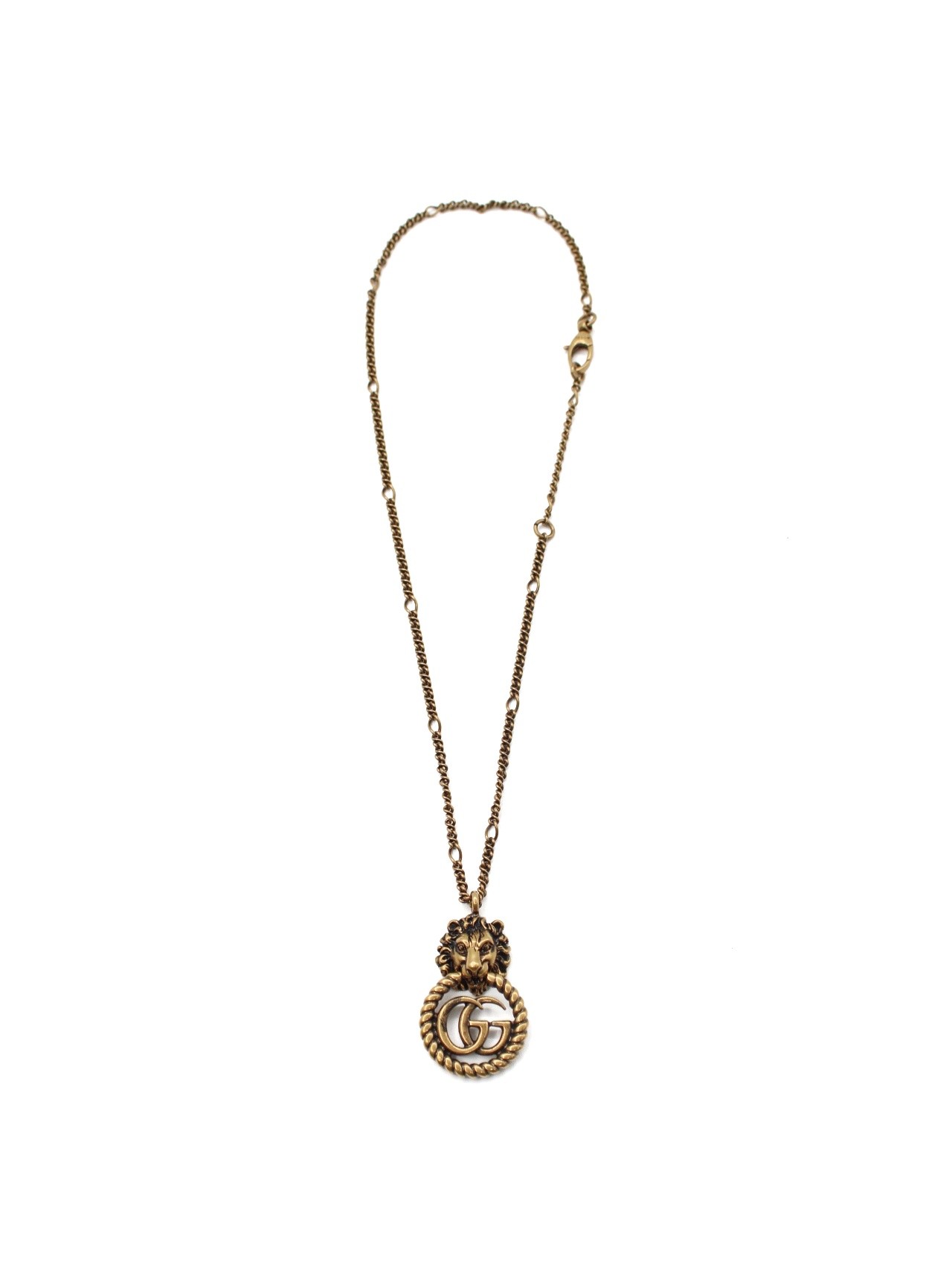 Collana Gucci con Testa di Leone e Double G thumb