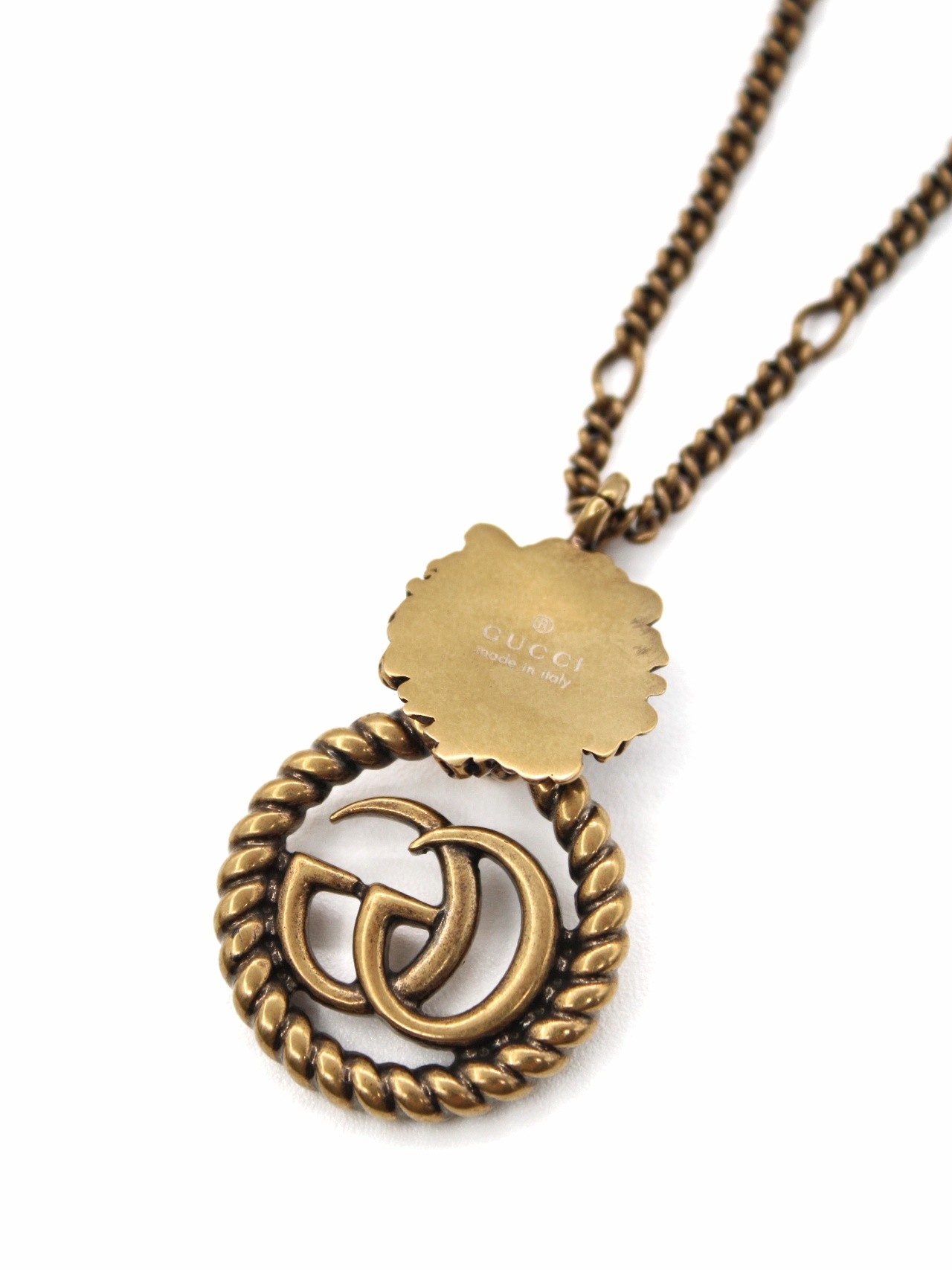 Collana Gucci con Testa di Leone e Double G thumb