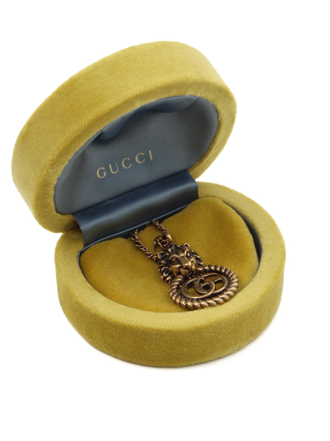 Collana Gucci con Testa di Leone e Double G thumb