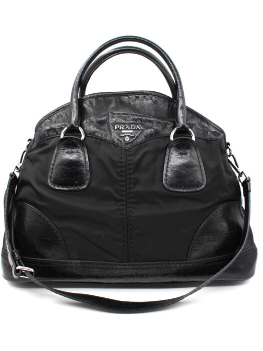 Shopper Prada in Nylon e Pelle Nera
