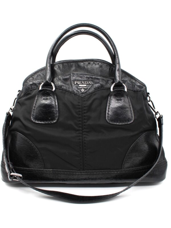 Shopper Prada in Nylon e Pelle Nera