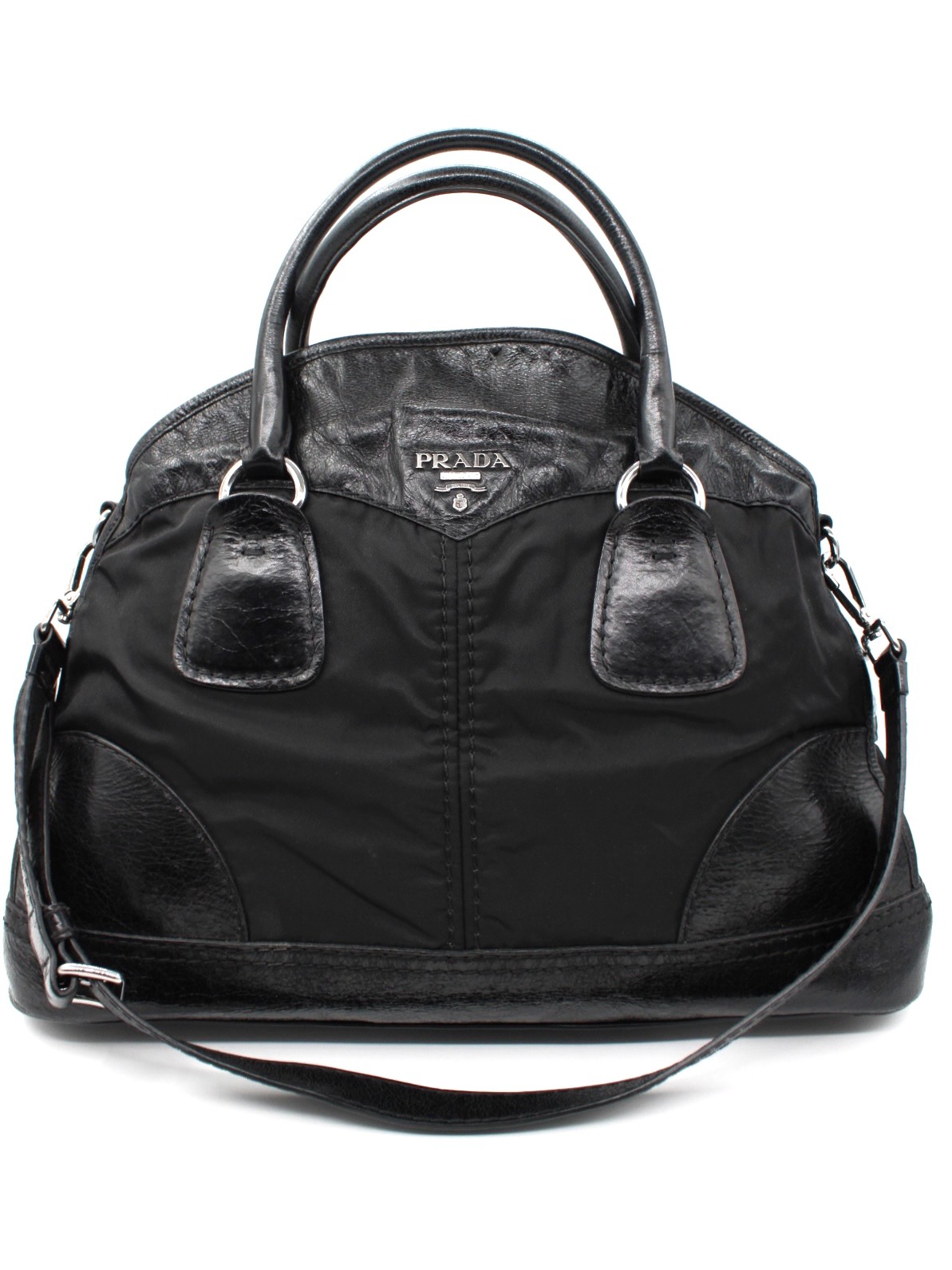 Shopper Prada in Nylon e Pelle Nera thumb