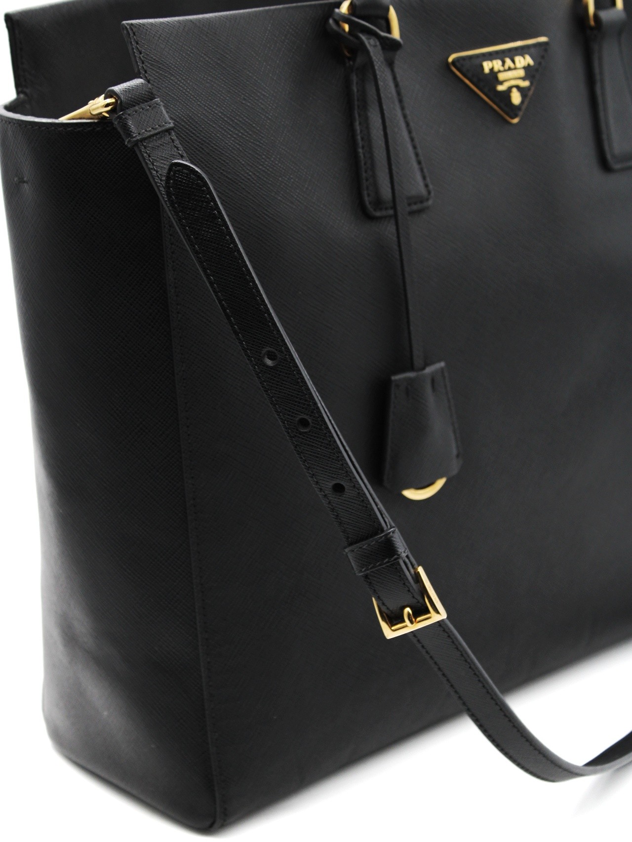 Borsa Prada in pelle Saffiano nera thumb