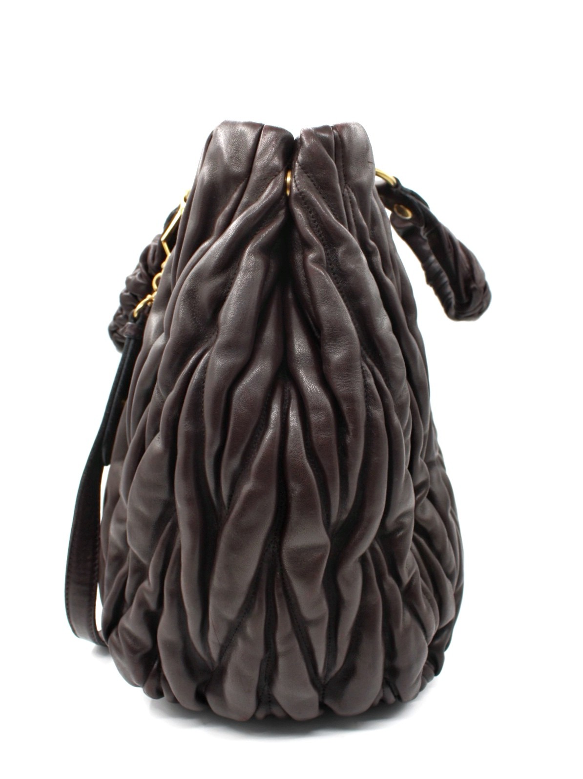 Borsa Miu Miu in Pelle Metalassé Melanzana thumb