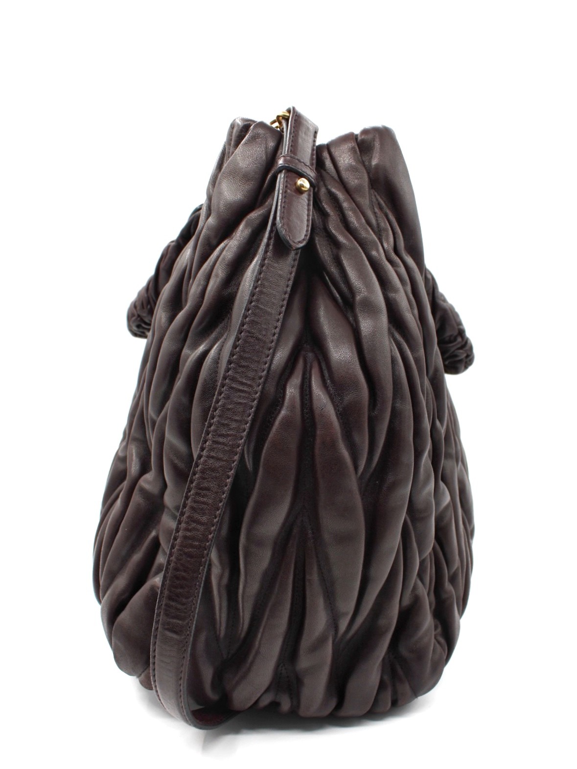 Borsa Miu Miu in Pelle Metalassé Melanzana thumb