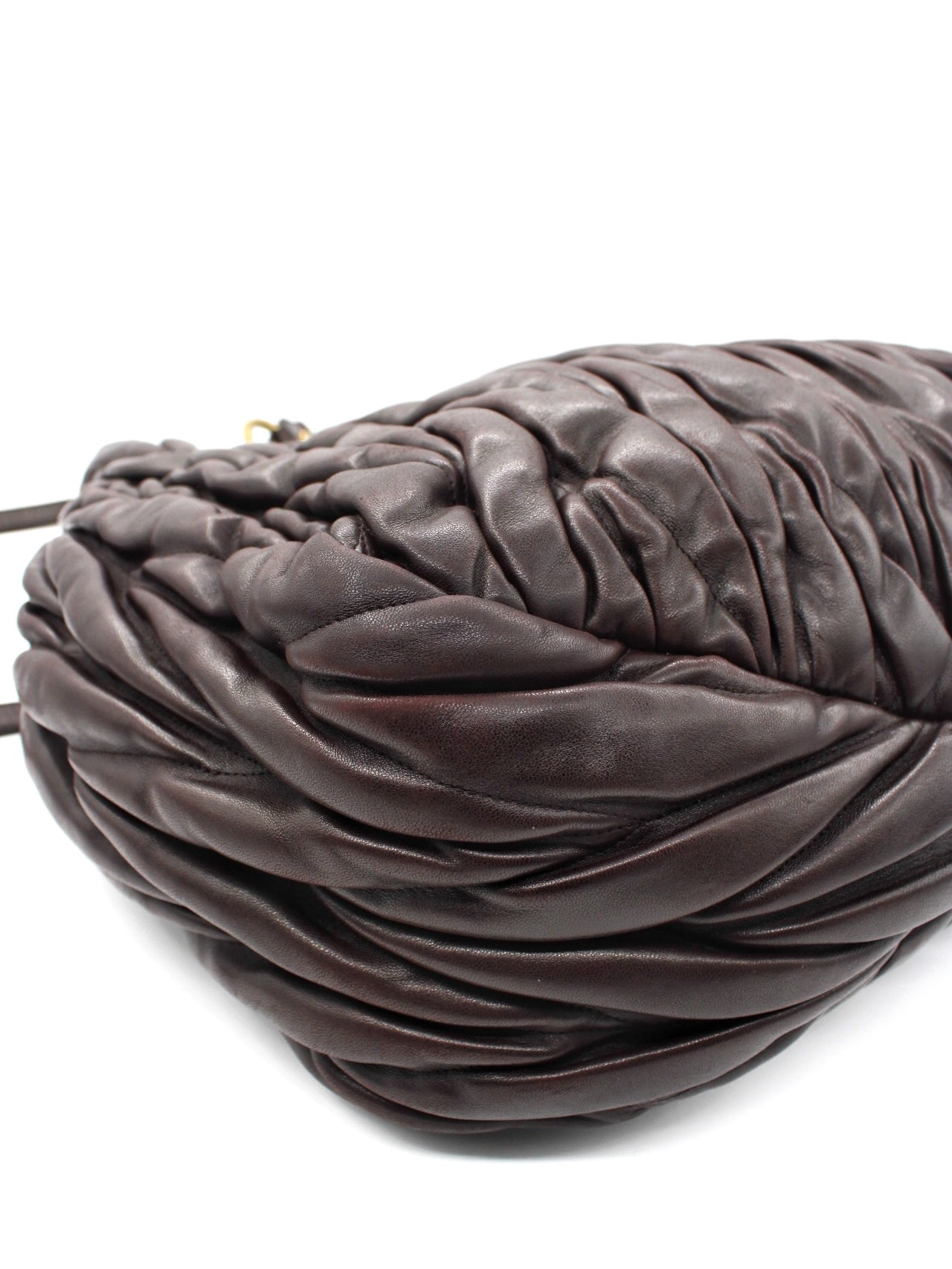 Borsa Miu Miu in Pelle Metalassé Melanzana thumb