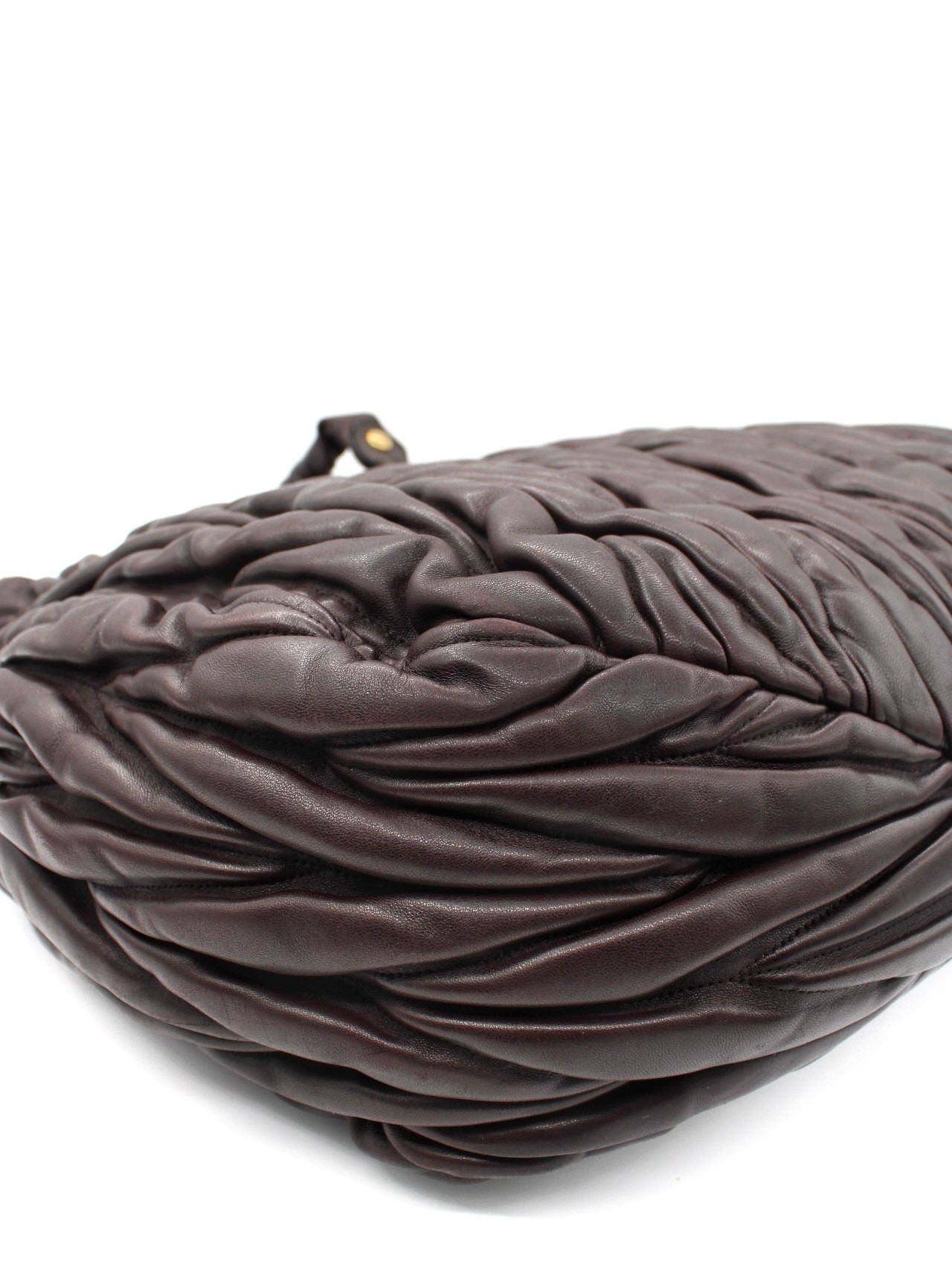 Borsa Miu Miu in Pelle Metalassé Melanzana thumb