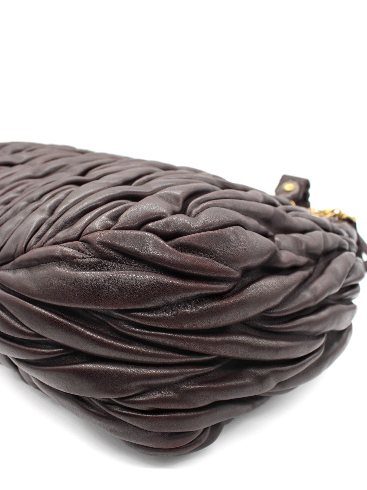 Borsa Miu Miu in Pelle Metalassé Melanzana thumb