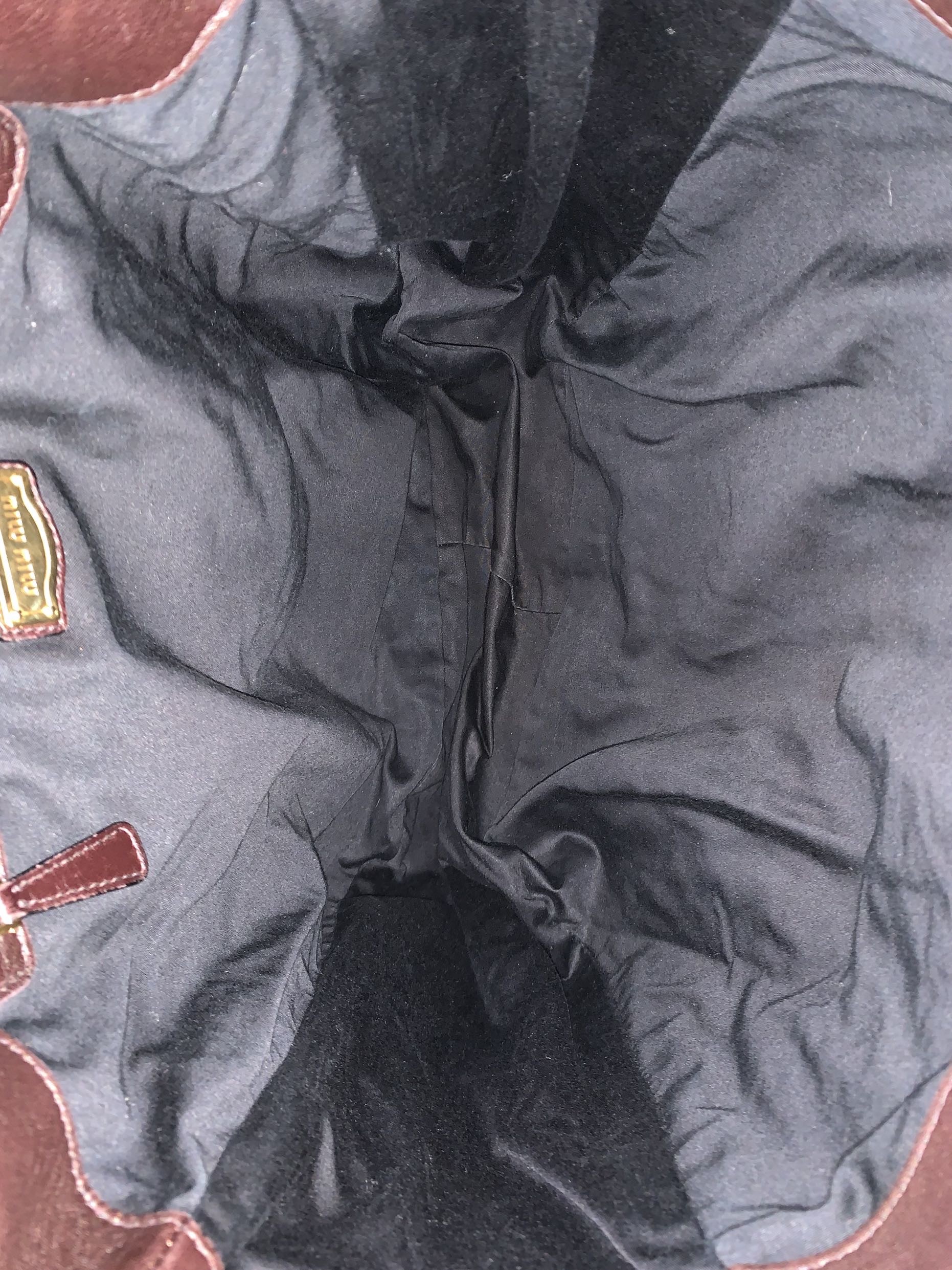 Borsa Miu Miu in Pelle Metalassé Melanzana thumb