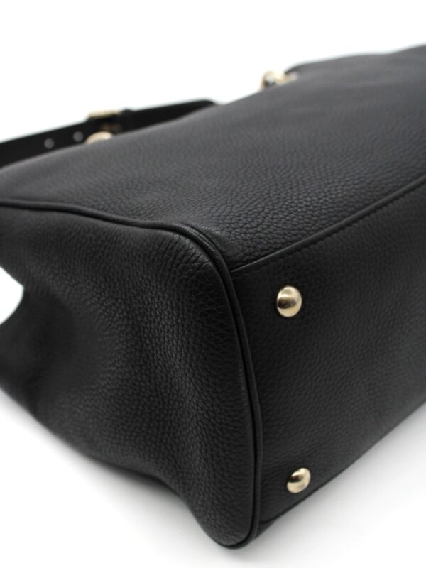 Bauletto Gucci Bamboo in pelle nera