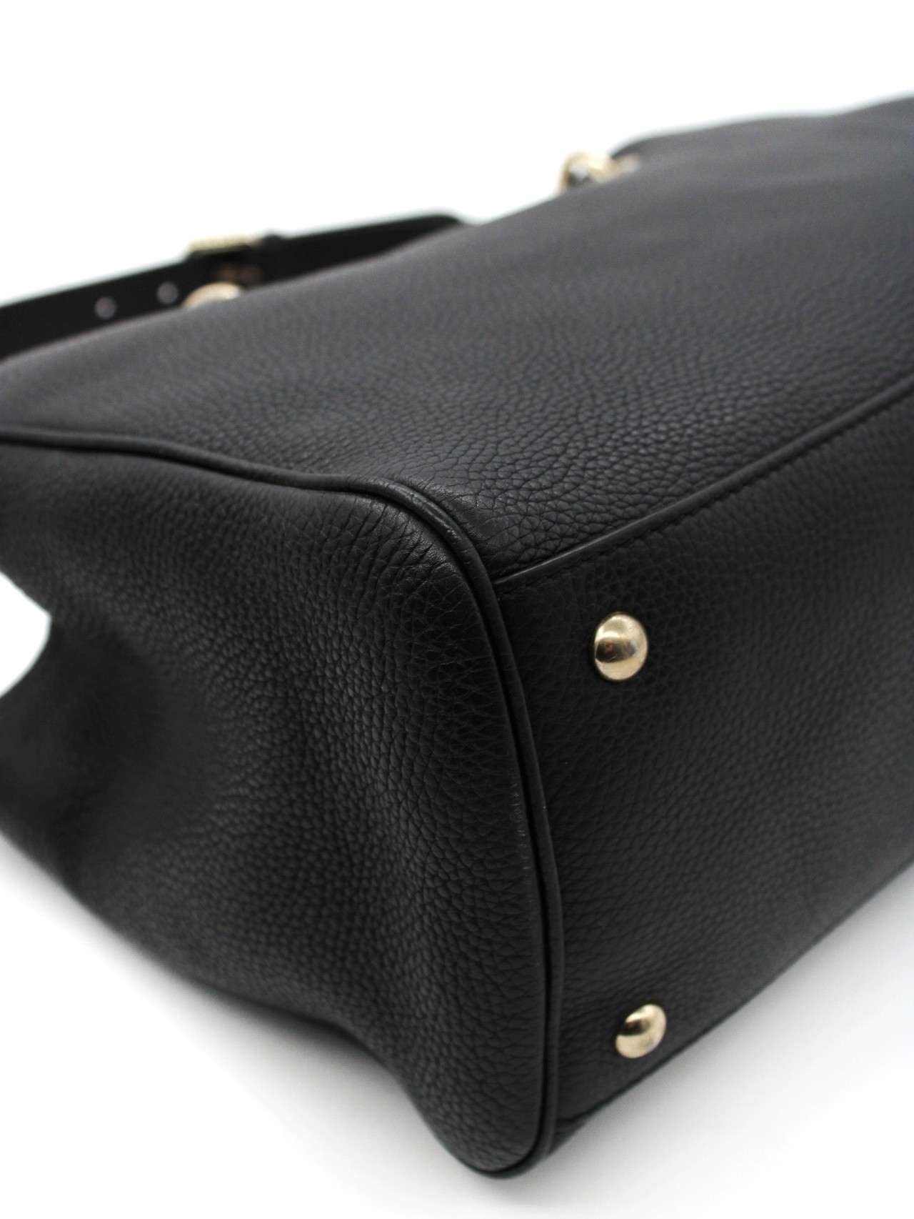 Bauletto Gucci Bamboo in pelle nera thumb
