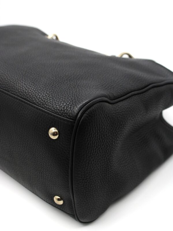 Bauletto Gucci Bamboo in pelle nera