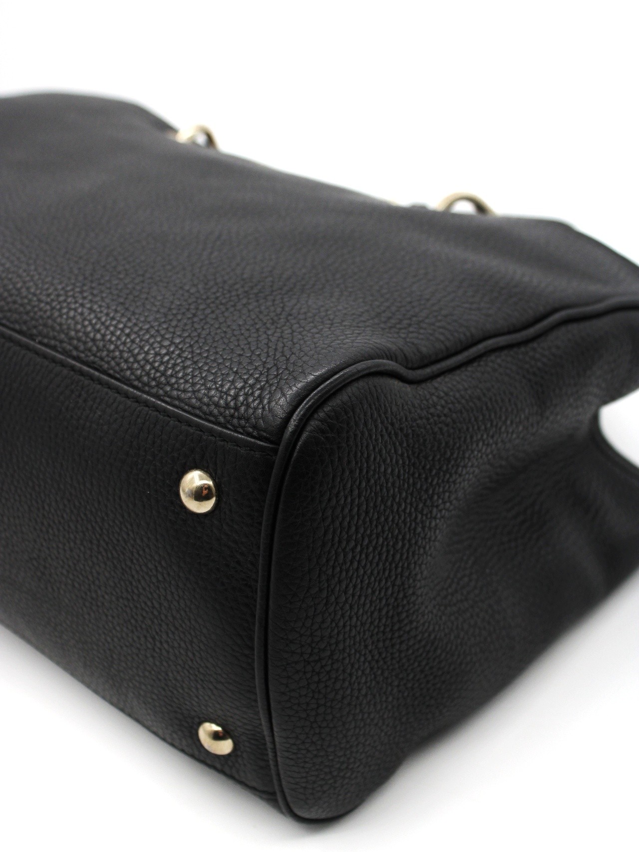 Bauletto Gucci Bamboo in pelle nera thumb
